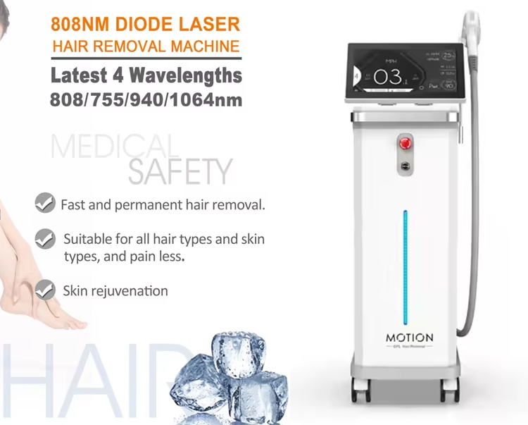 4 wavelengths laser hair removal machine